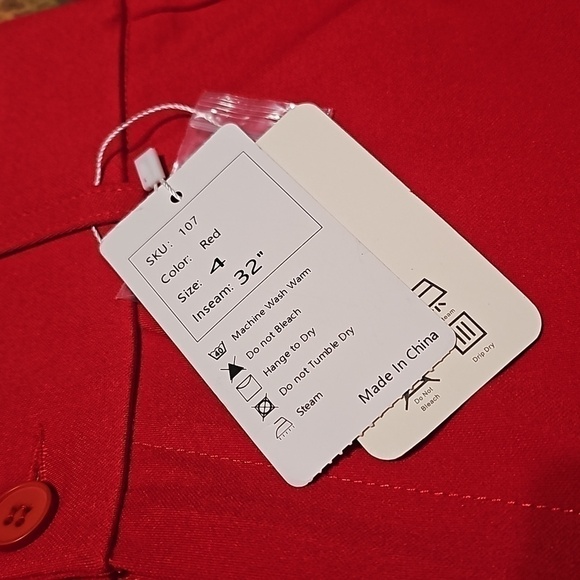 iChosy Comfort Barely Bootcut Stretch Red Dress Pants Size 4 NWT - Picture 5 of 8